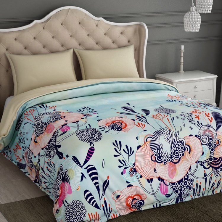 Floral Print Quilt Blanket