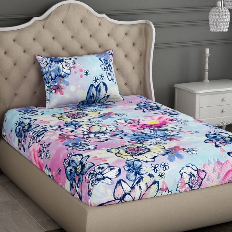 Printed Cotton Single Bedsheet