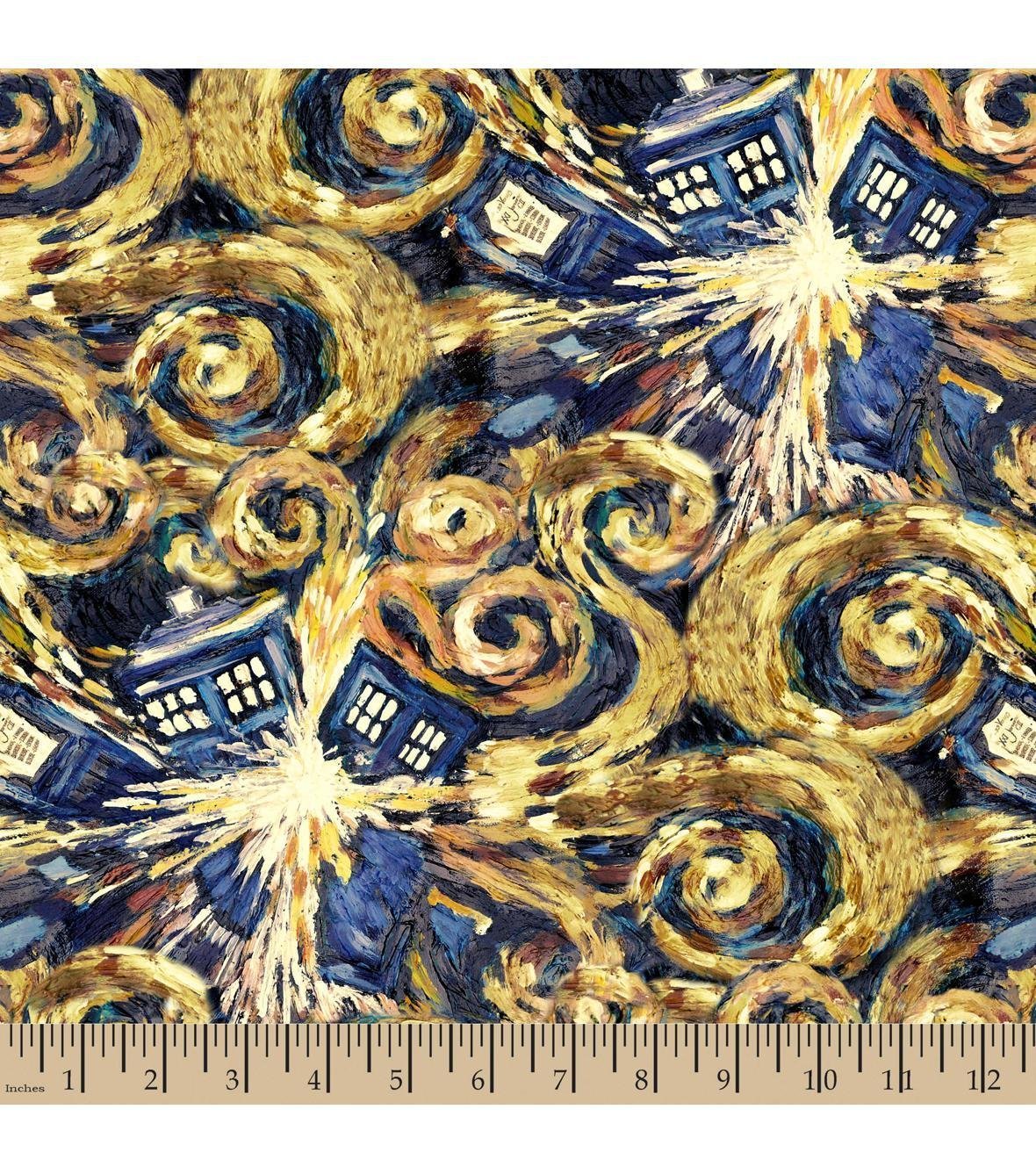Doctor Who Exploding Tardis Cotton Fabric