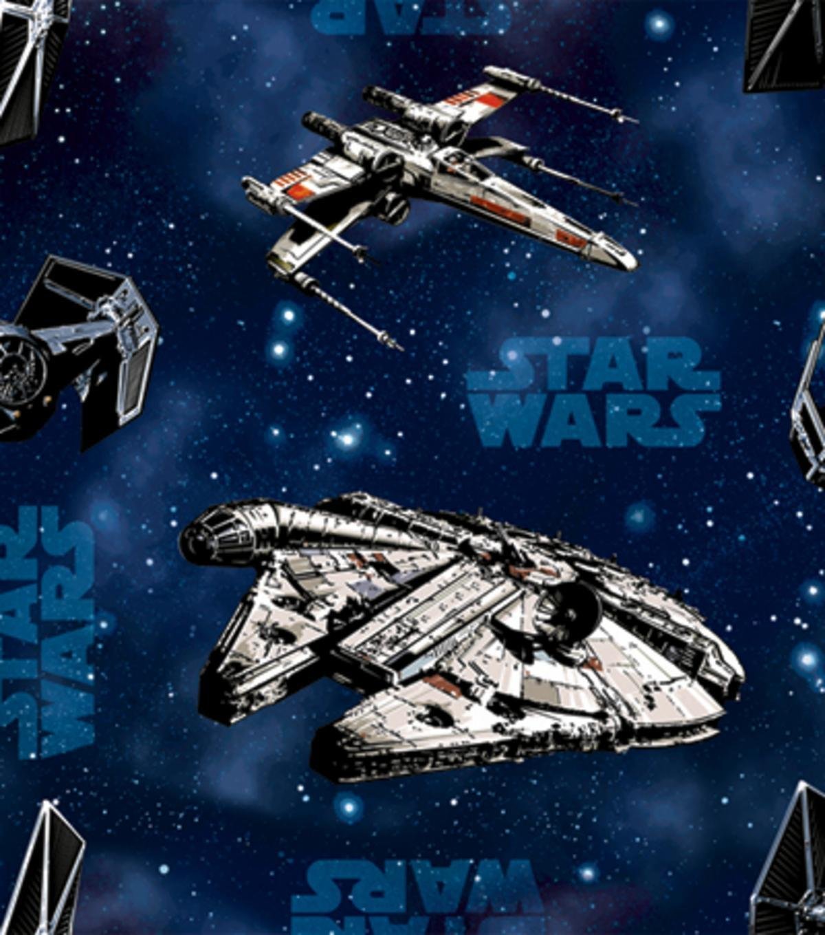 Star-Wars-Ships-Cotton-Fabric.jpg Star Wars Ships Cotton Fabric - Image 1